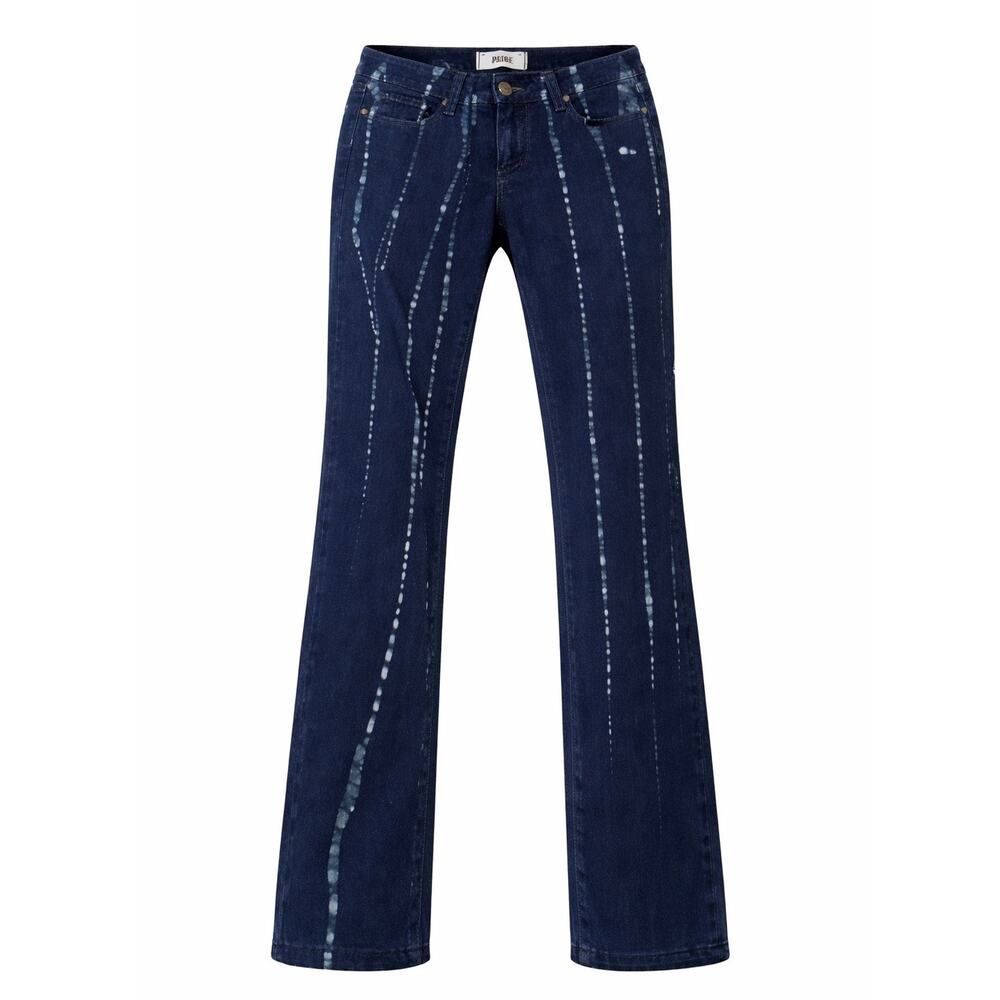 PAIGE Verdugo Ultra Skinny Jeans Womens Dark Wash Bleach Stripe Stretch Denim 28
